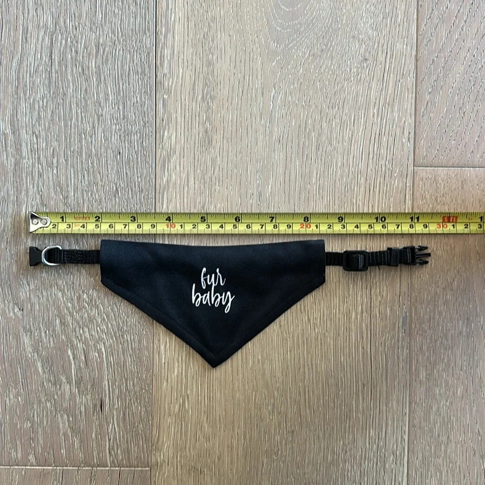 Fur Baby Black Pet Bandana Collar